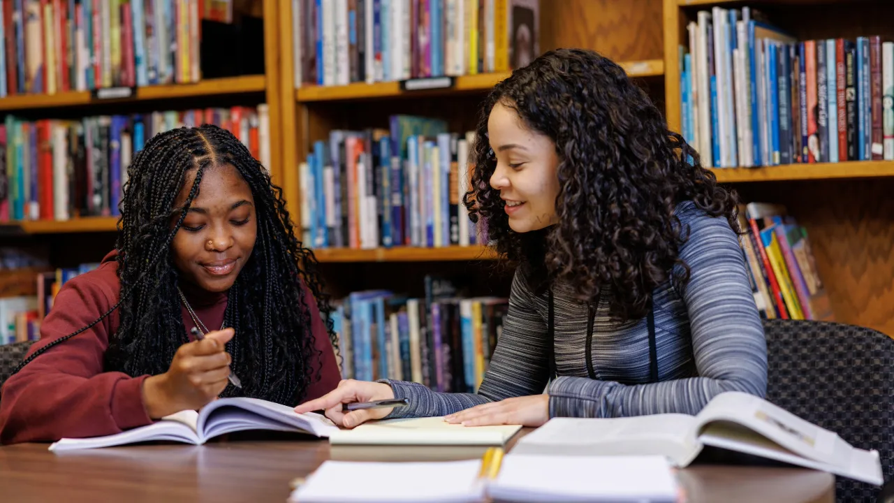 Students studying
